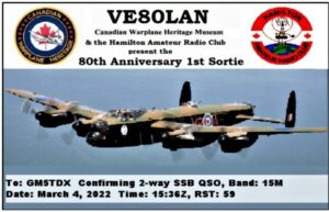 VE80LAN - 80th Anniversary QSL Card